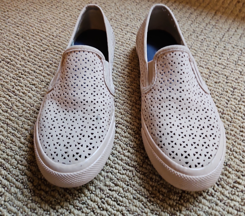 Sperry Women's Perforated Slip-On Flats - Cream